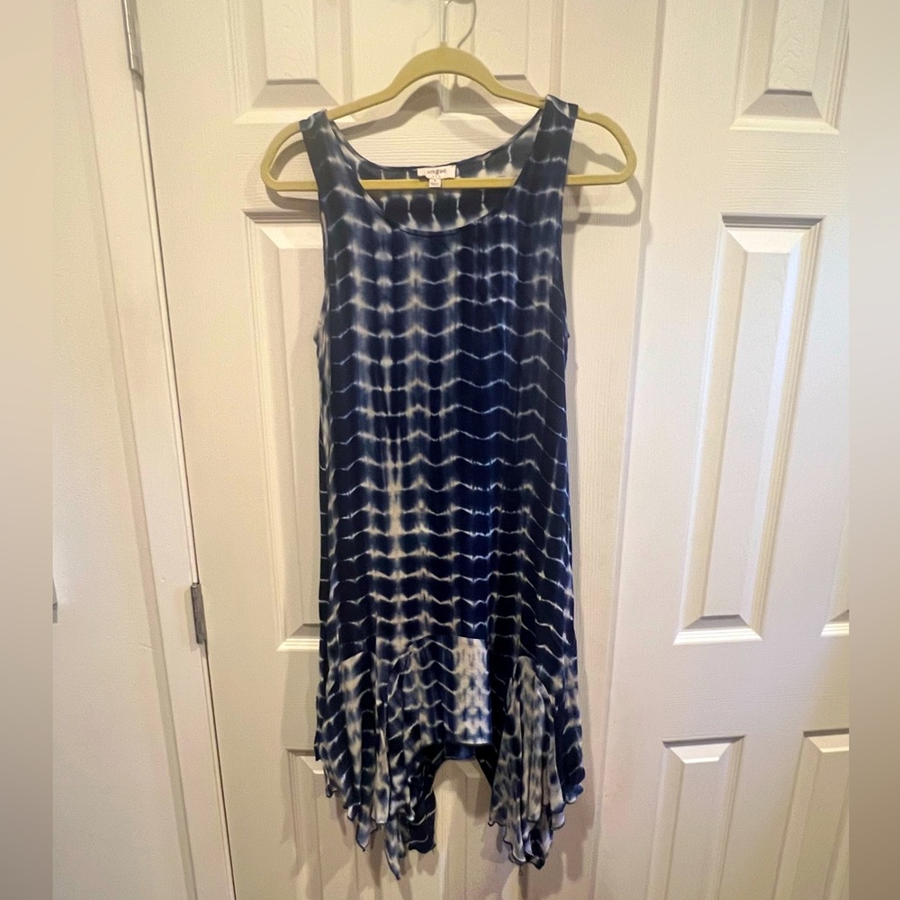 Umgee brand asymmetrical tie dye sundress